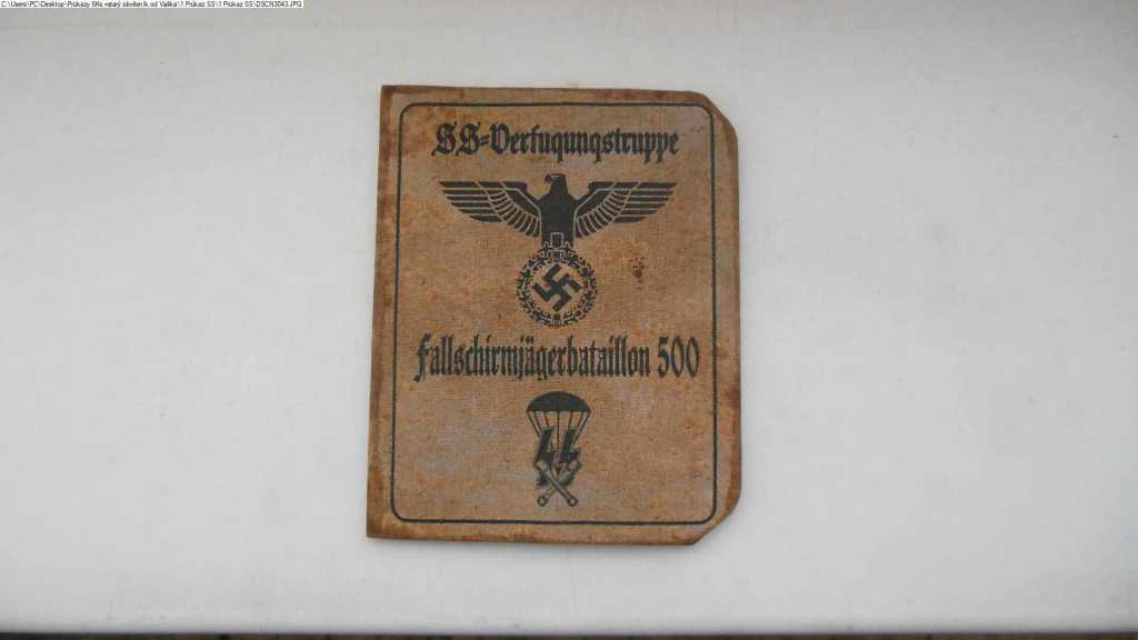 Průkaz německého vojáka SS