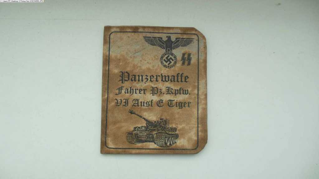 Průkaz SS řidič Panzerwaffe